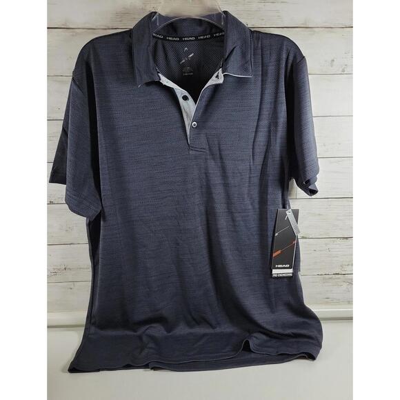 👑 Head Men's Golf Polo Charcoal Gray Large NEW! - Picture 1 of 5